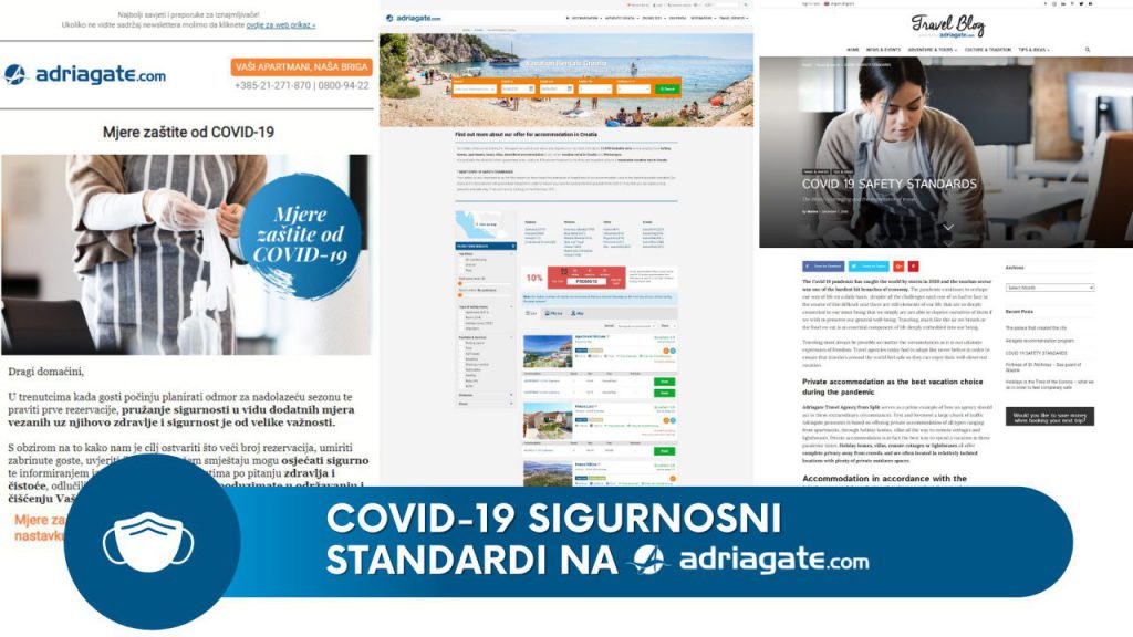 COVID - 19 sigurnosni standardi na Adriagate