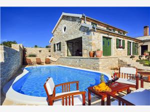 Villa Asseria Dalmatie, Maison de pierres, Superficie 210,00 m2, Hébergement avec piscine