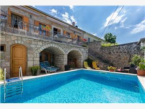Dům Villa Ljuba Kvarner, Kamenný dům, Prostor 180,00 m2, Soukromé ubytování s bazénem