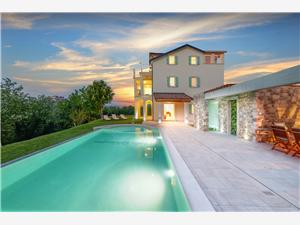 Villa Demetra s bazenom i predivnim pogledom na Motovun Motovun, Méret 259,00 m2, Szállás medencével