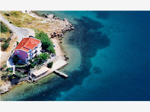 Apartmány Ljubica Metajna - ostrov Pag, Rozloha 25,00 m2, Vzdušná vzdialenosť od mora 2 m, Vzdušná vzdialenosť od centra miesta 900 m